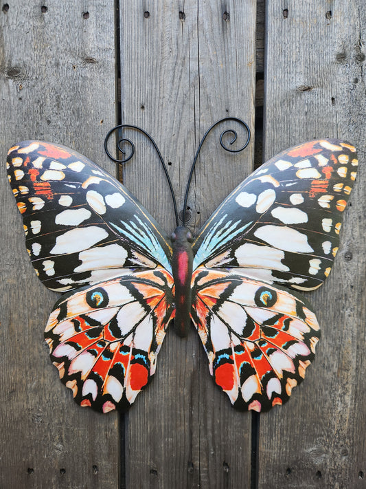 Large Butterfly, Metal Wall Decor, Garden Sculpture, Yard Art, CHOOSE Color