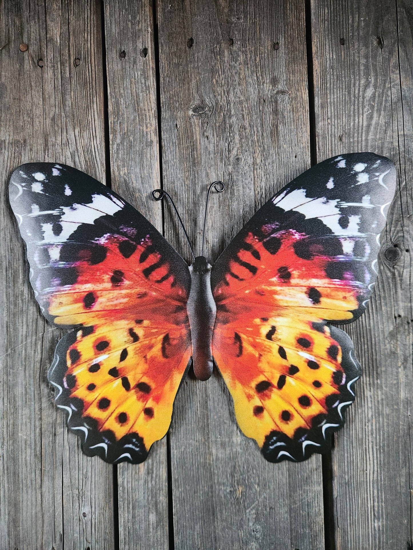 Large Metal Butterfly Wall Decor, Colorful Garden Sculpture & Yard Art