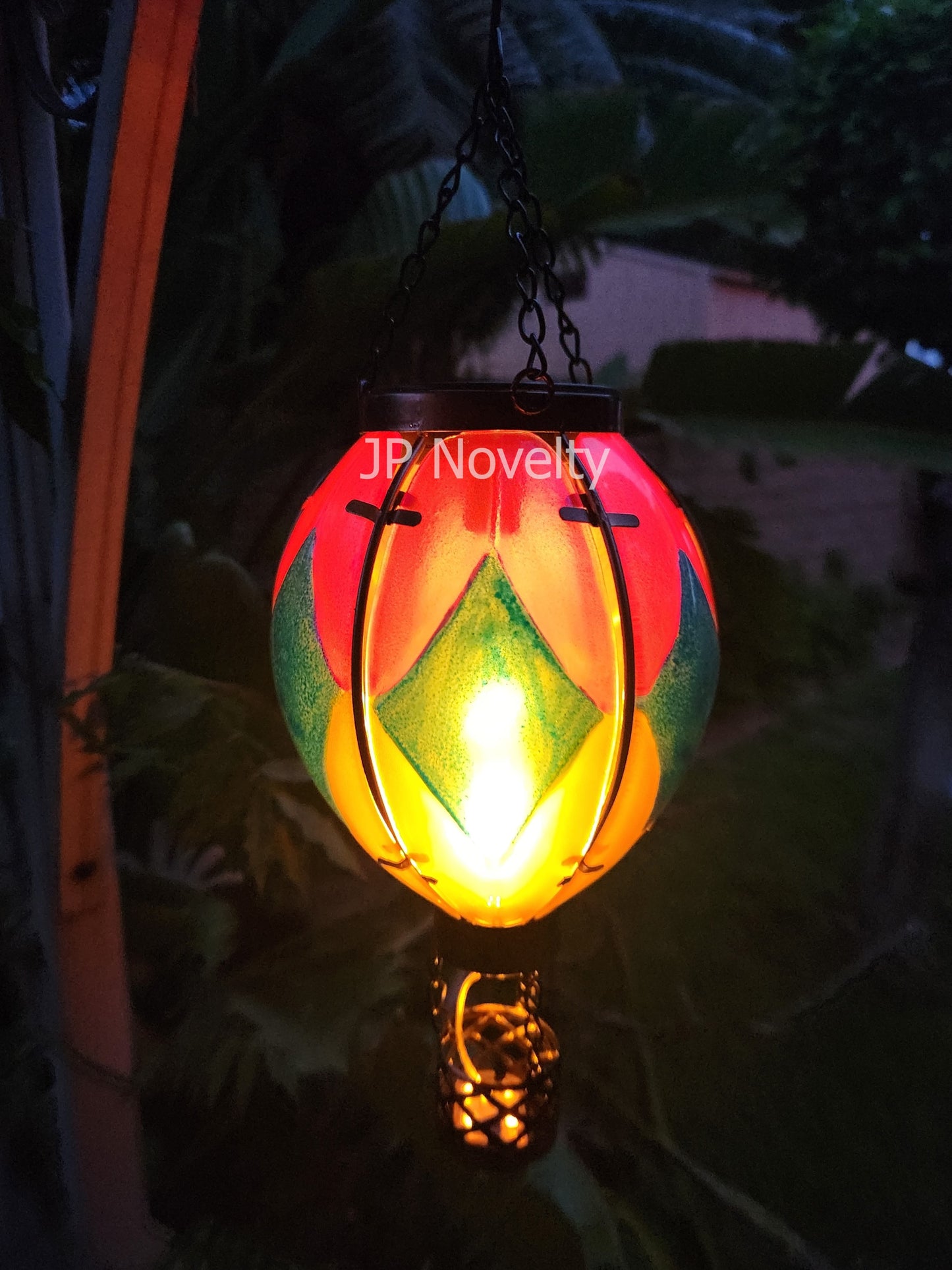 Artisan Flickering Solar Light Hot Air Balloon - Hand Painted, CHOOSE Color