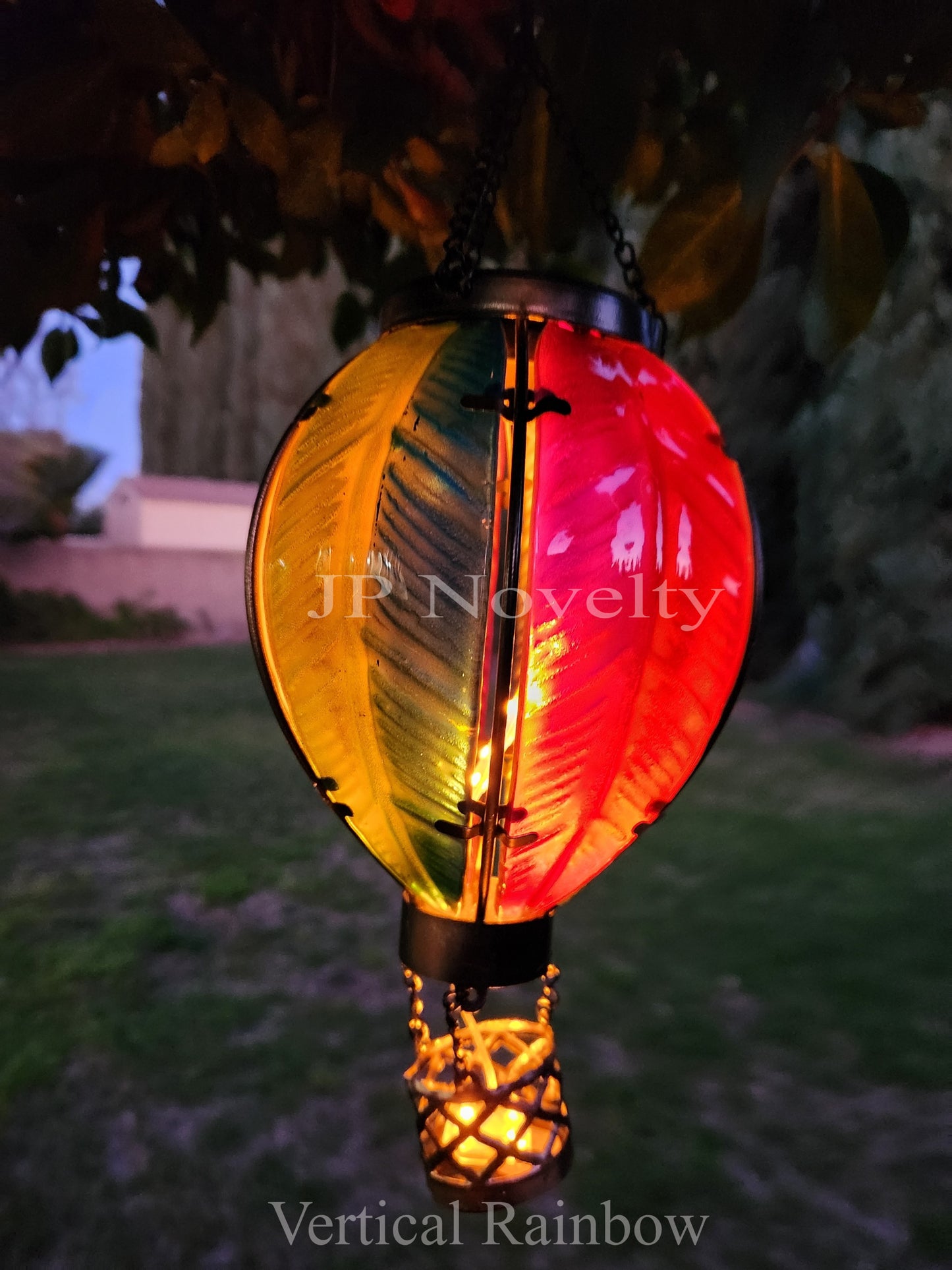 Artisan Flickering Solar Light Hot Air Balloon - Hand Painted, CHOOSE Color