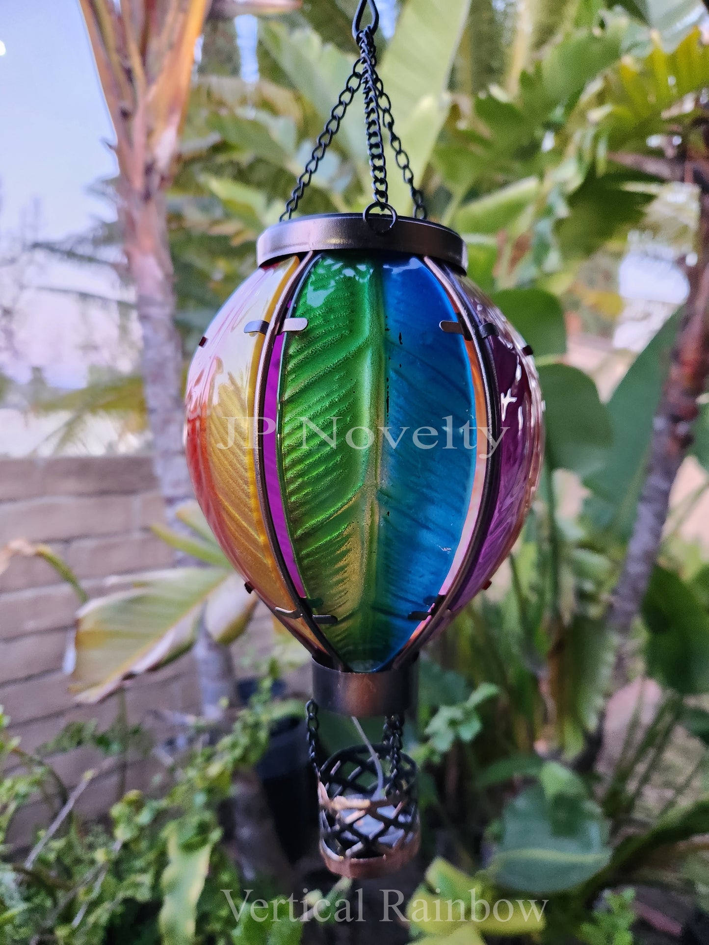 Artisan Flickering Solar Light Hot Air Balloon - Hand Painted, CHOOSE Color