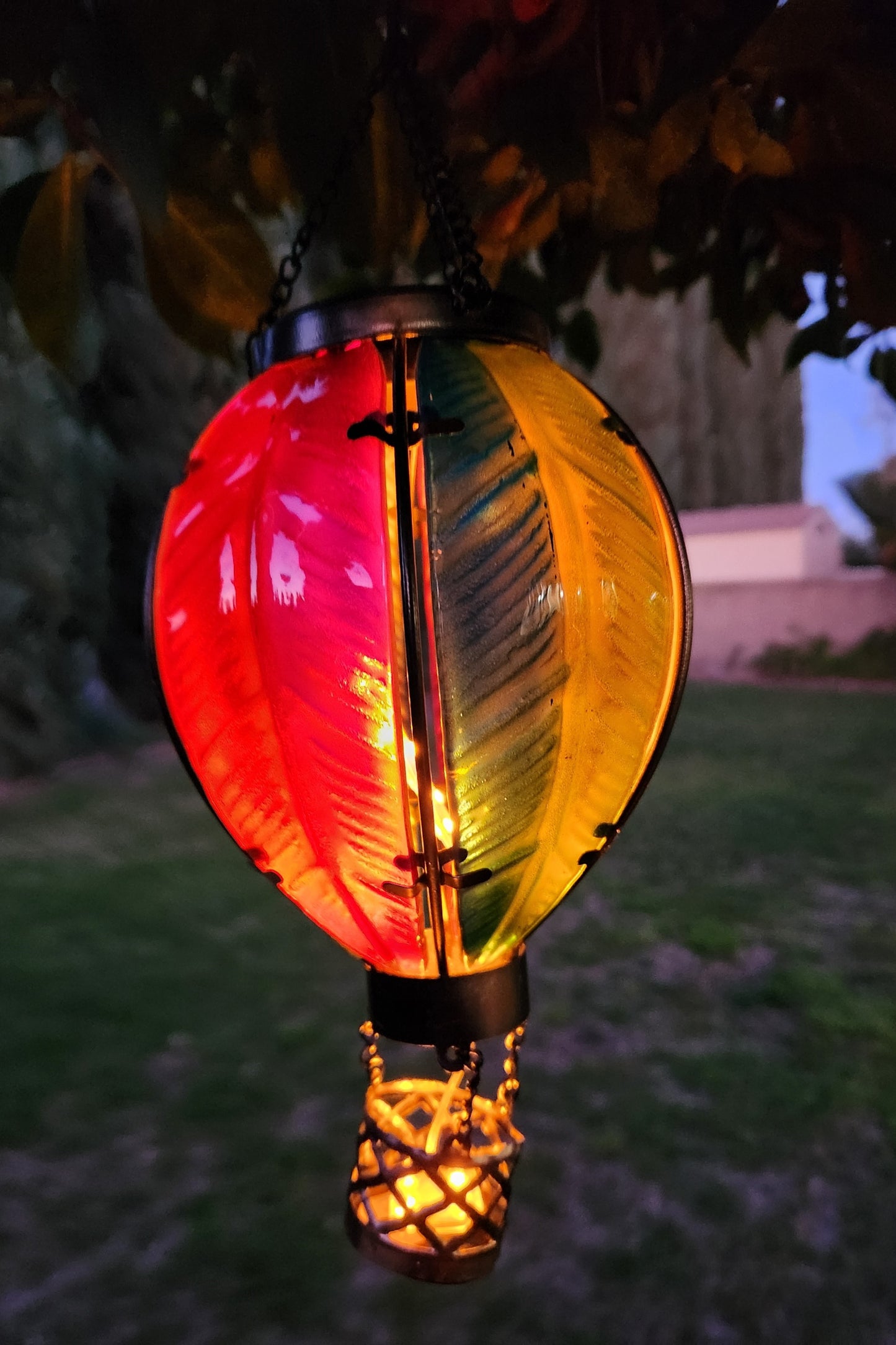 Solar Hot Air Balloon Flickering Flame Effect, Garden Light Decor
