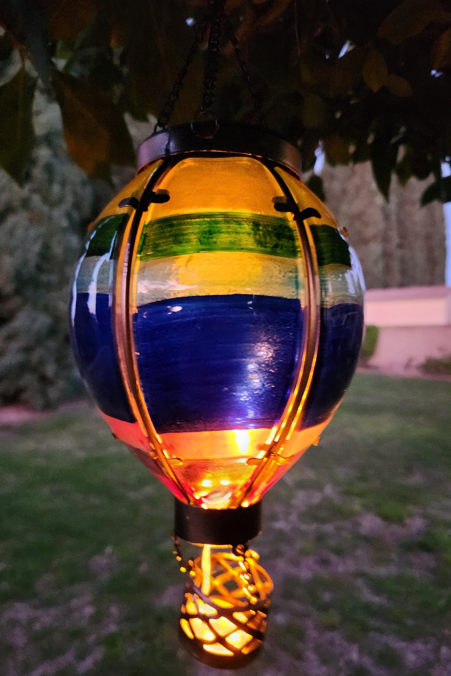 Solar Hot Air Balloon Flickering Flame Effect, Garden Light Decor