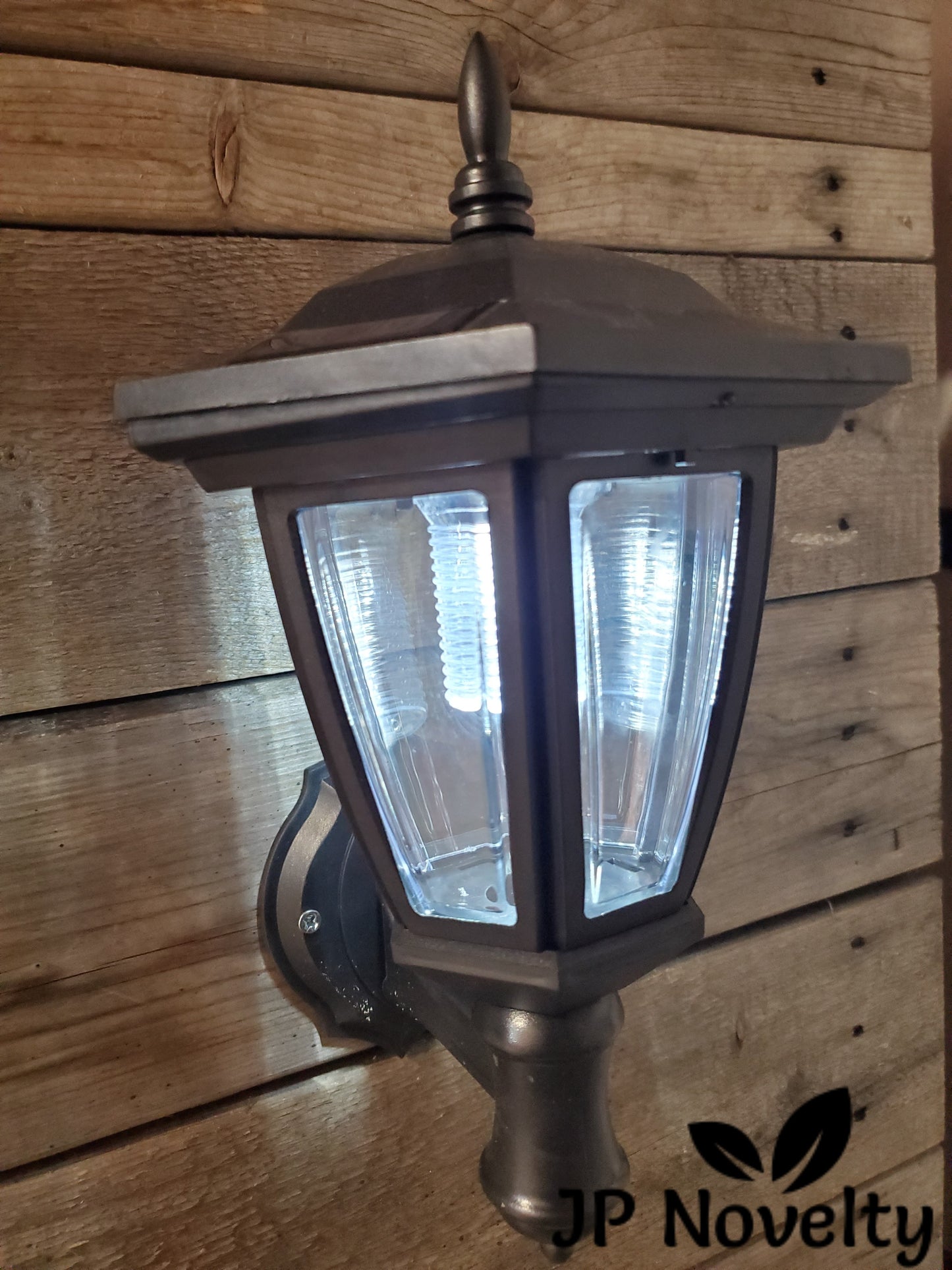 Set of 2, Solar Post/Wall Mounted Light