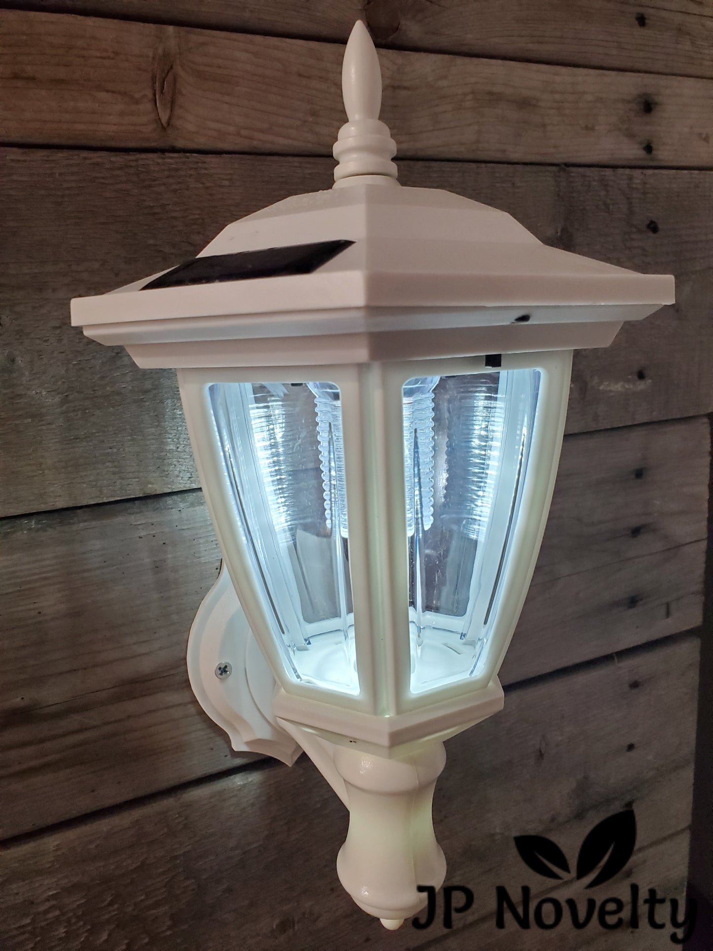 Set of 2, Solar Post/Wall Mounted Light